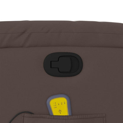 Massagesessel mit Aufstehhilfe Braun Kunstleder