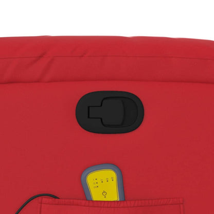 Massagesessel mit Aufstehhilfe Rot Kunstleder