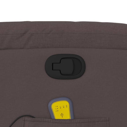 Massagesessel mit Aufstehhilfe Dunkelbraun Stoff