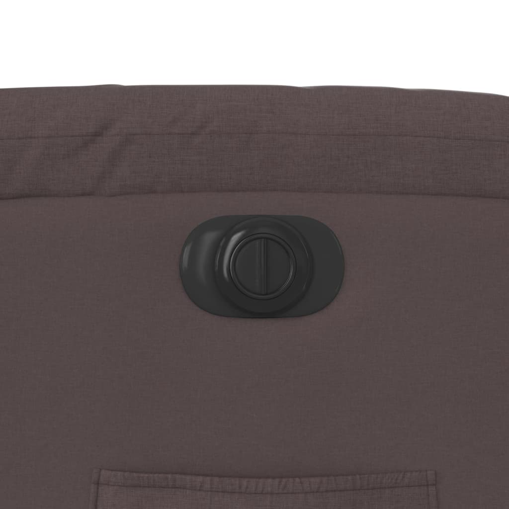 Relaxsessel mit Aufstehhilfe Elektrisch Dunkelbraun Stoff