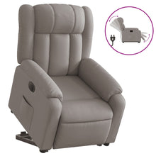 Relaxsessel mit Aufstehhilfe Elektrisch Taupe Stoff