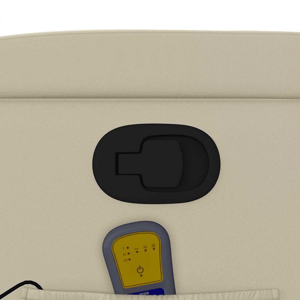 Massagesessel mit Relaxfunktion, Kunstleder, Creme