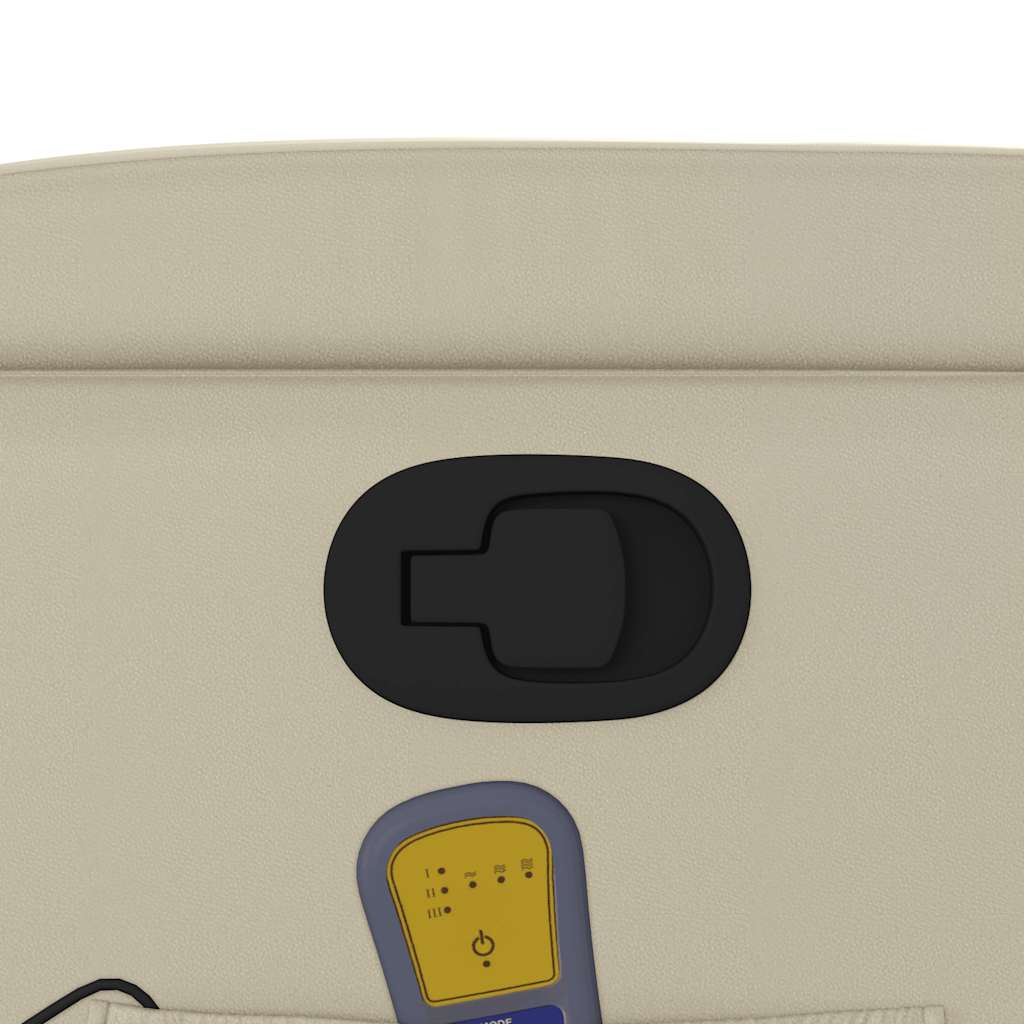 Massagesessel mit Relaxfunktion, Kunstleder, Creme