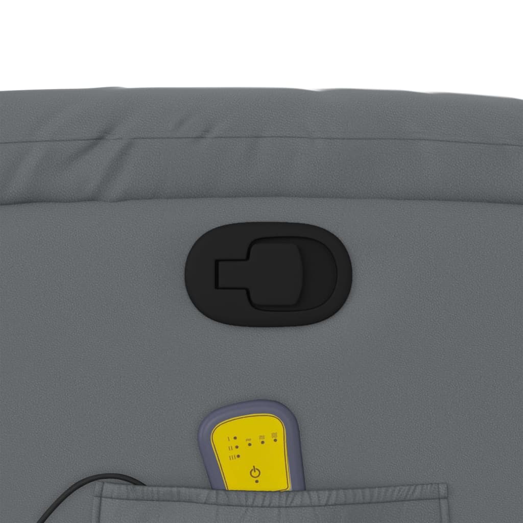 Massagesessel Relaxsessel Grau Kunstleder