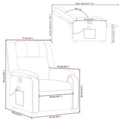 Massagesessel Relaxsessel Grau Kunstleder