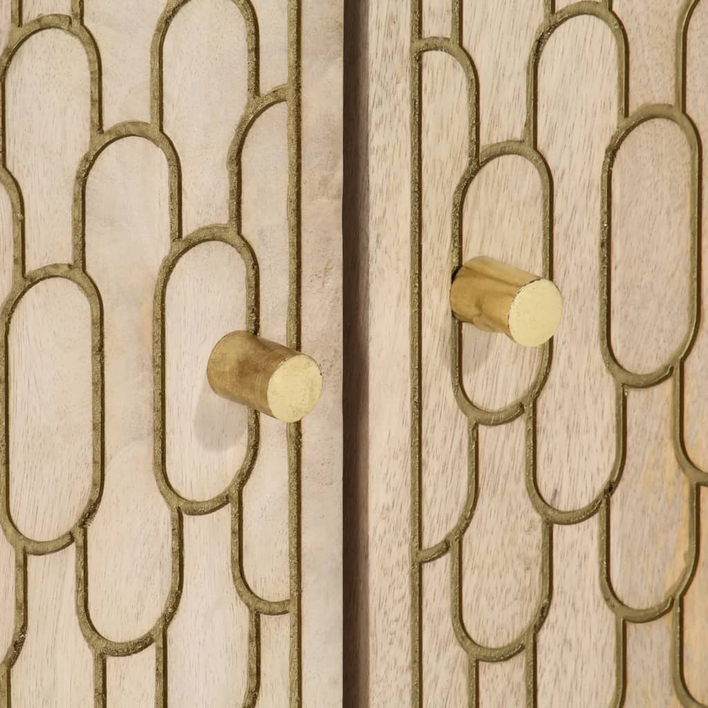 2-tlg. Badmöbel-Set Massivholz Mango