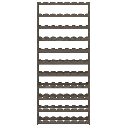 Weinregal für 77 Flaschen Grau Massivholz Kiefer