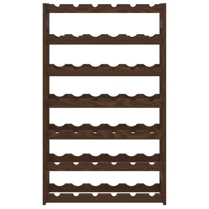 Weinregal für 42 Flaschen Braun Massivholz Kiefer