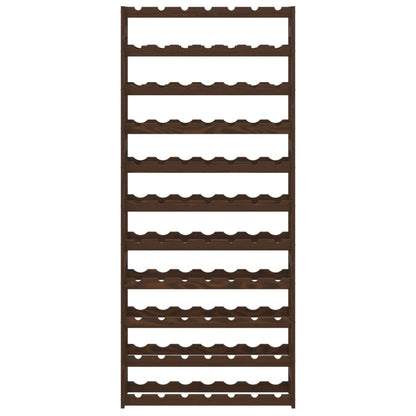 Weinregal für 77 Flaschen Braun Massivholz Kiefer