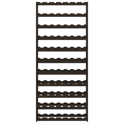Weinregal für 77 Flaschen Schwarz Massivholz Kiefer