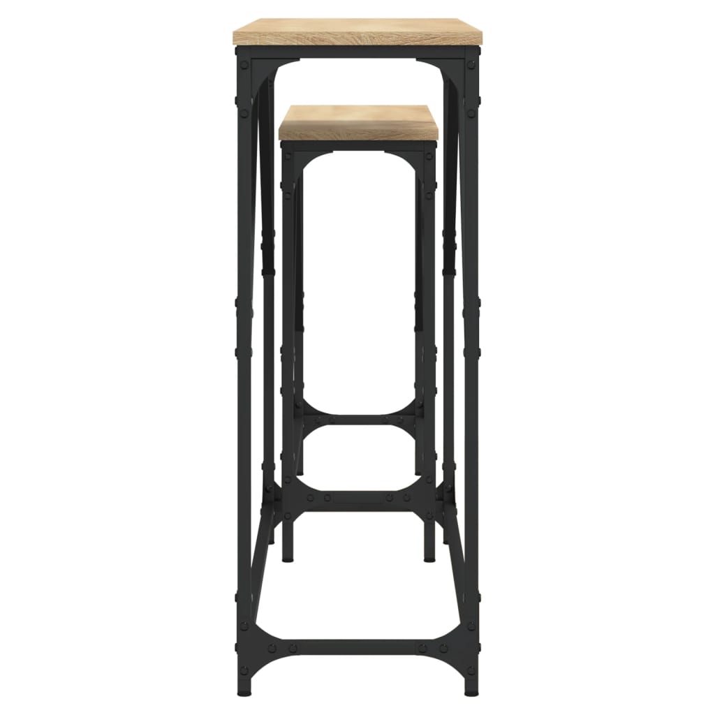 Konsolentische 2 Stk. Sonoma-Eiche Holzwerkstoff Sonoma Eiche