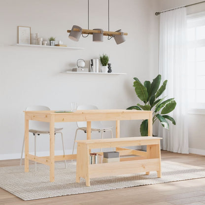 Flurbank 100 x 28 x 45 cm Massivholz Kiefer