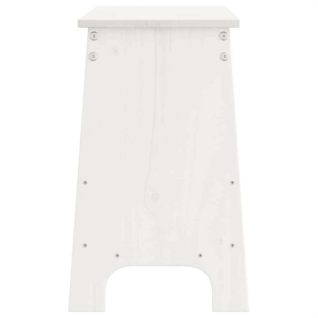 Flurbank Weiß 100 x 28 x 45 cm Massivholz Kiefer