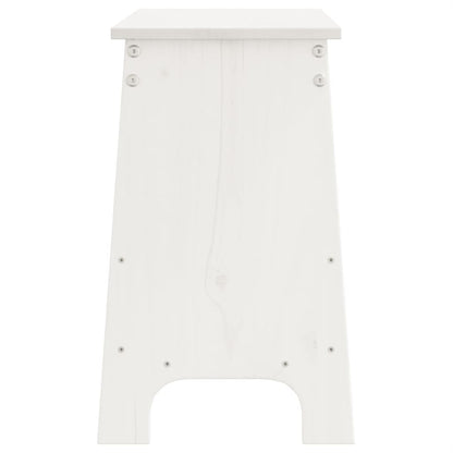 Flurbank Weiß 100 x 28 x 45 cm Massivholz Kiefer