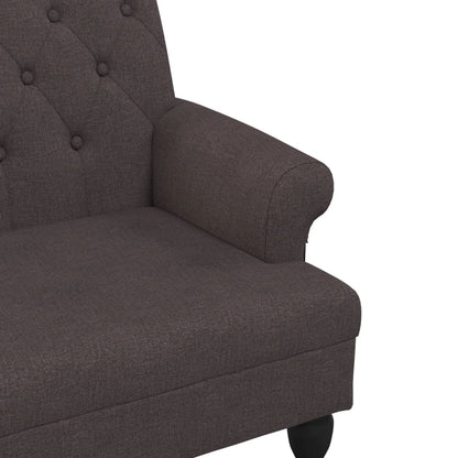 Sitzbank mit Rückenlehne Dunkelbraun 120x62x75,5 cm Stoff