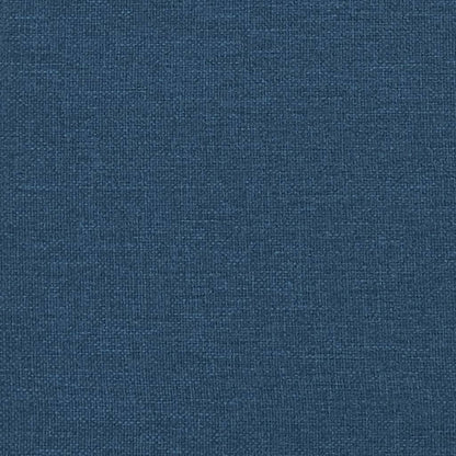 Sitzbank mit Rückenlehne Blau 120x62x75,5 cm Stoff