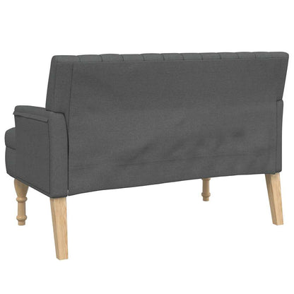 Sitzbank mit Kissen Dunkelgrau 113x64,5x75,5 cm Stoff