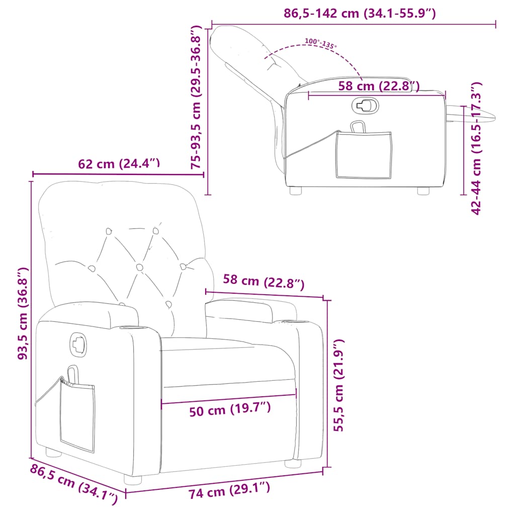 Massagesessel Braun Kunstleder