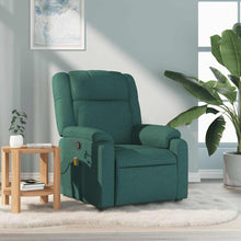 Massagesessel Dunkelgrün Stoff