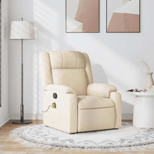 Massagesessel Creme Stoff