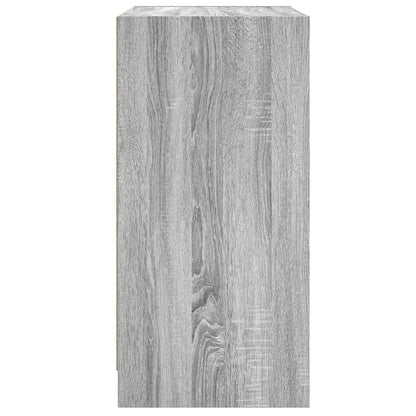 Beistellschrank mit Glastüren Grau Sonoma 68x37x75,5 cm