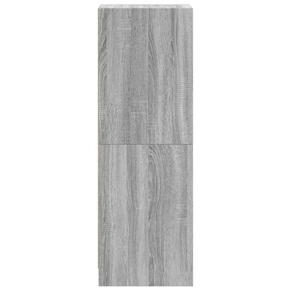 Highboard mit Glastüren Grau Sonoma 35x37x109 cm