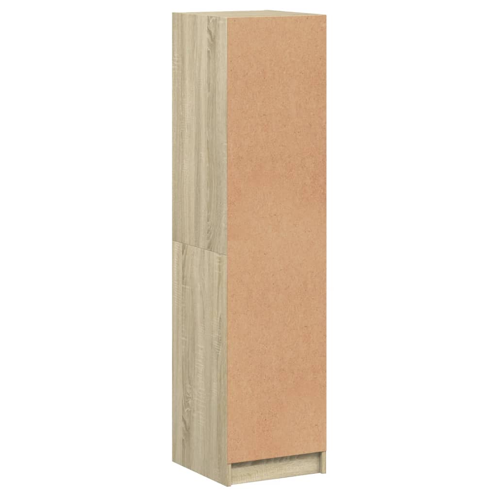 Highboard mit Glastüren Sonoma-Eiche 35x37x142 cm