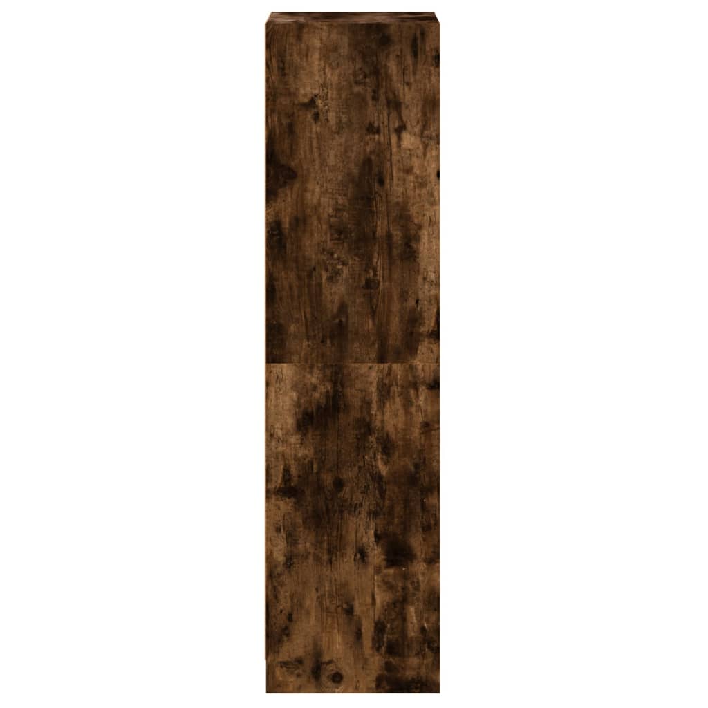 Highboard mit Glastüren Räuchereiche 35x37x142 cm