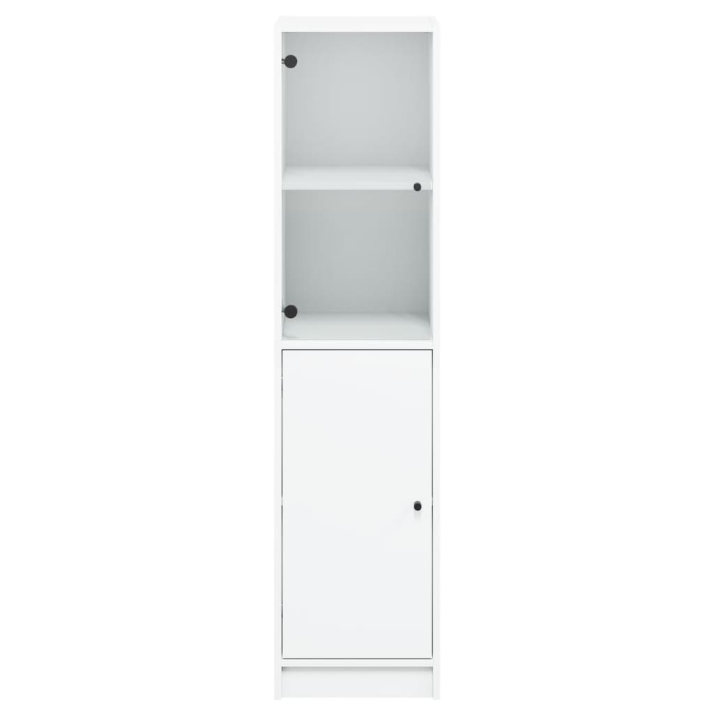 Highboard mit Glastür Weiß 35x37x142 cm