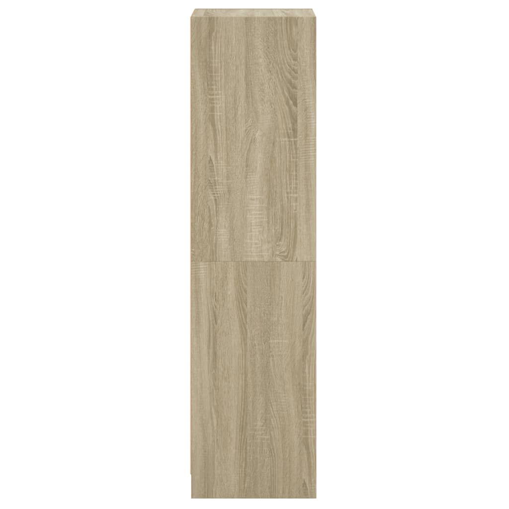 Highboard mit Glastür Sonoma-Eiche 35x37x142 cm
