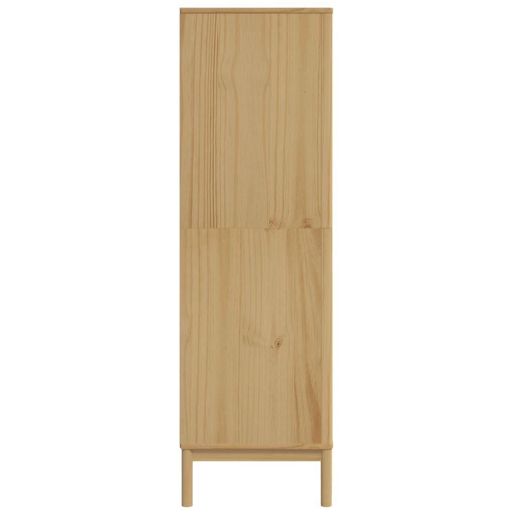 Kleiderschrank FLORO Wachsbraun 77x53x171 cm Massivholz Kiefer