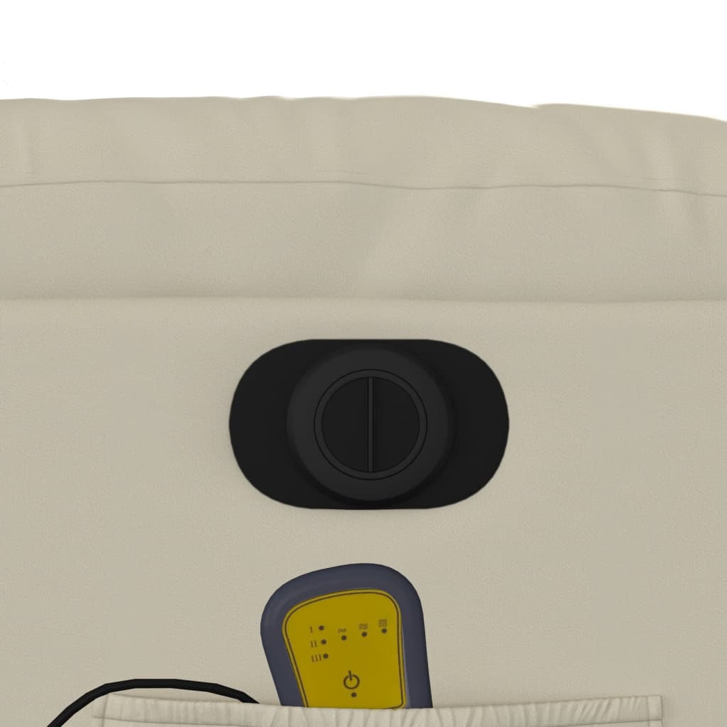 Massagesessel Elektrisch Creme Kunstleder