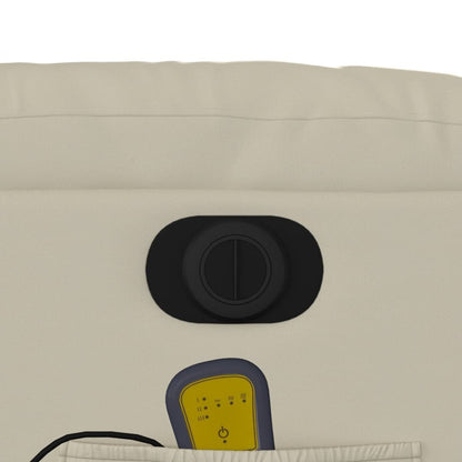 Massagesessel Elektrisch Creme Kunstleder