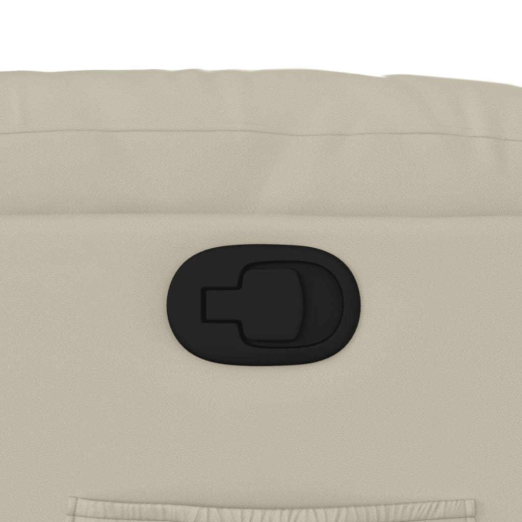 Relaxsessel mit Aufstehhilfe Creme Kunstleder