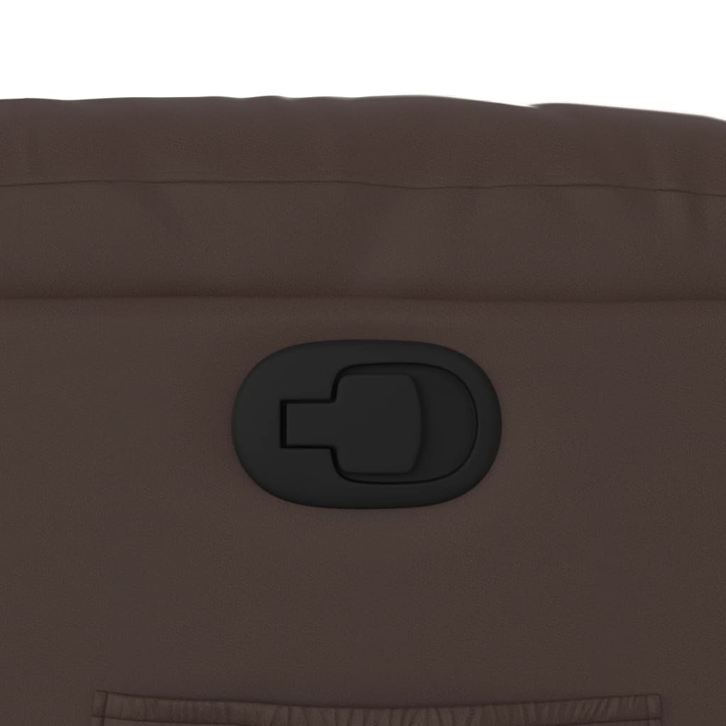 Relaxsessel mit Aufstehhilfe Braun Kunstleder