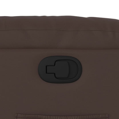 Relaxsessel mit Aufstehhilfe Braun Kunstleder