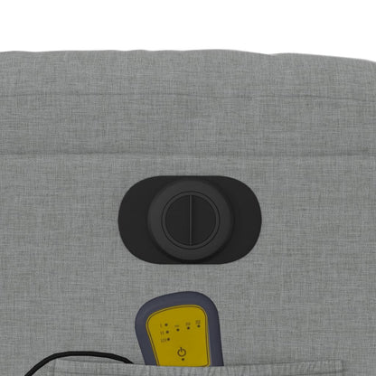 Massagesessel Elektrisch Hellgrau Stoff