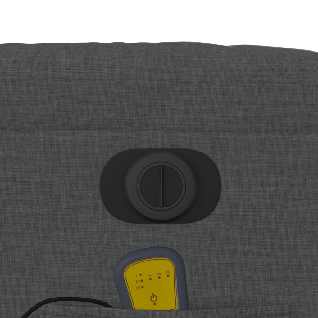 Massagesessel Elektrisch Dunkelgrau Stoff