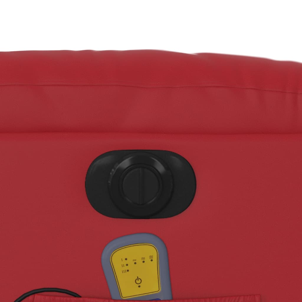 Massagesessel Elektrisch Rot Kunstleder