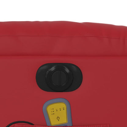 Massagesessel Elektrisch Rot Kunstleder