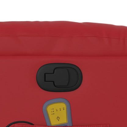 Massagesessel mit Aufstehhilfe Rot Kunstleder