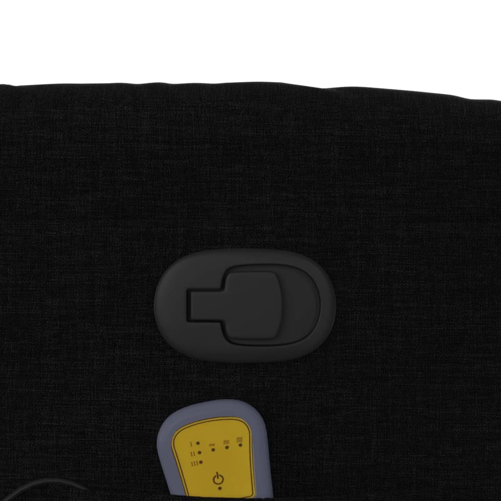 Massagesessel mit Aufstehhilfe Schwarz Stoff