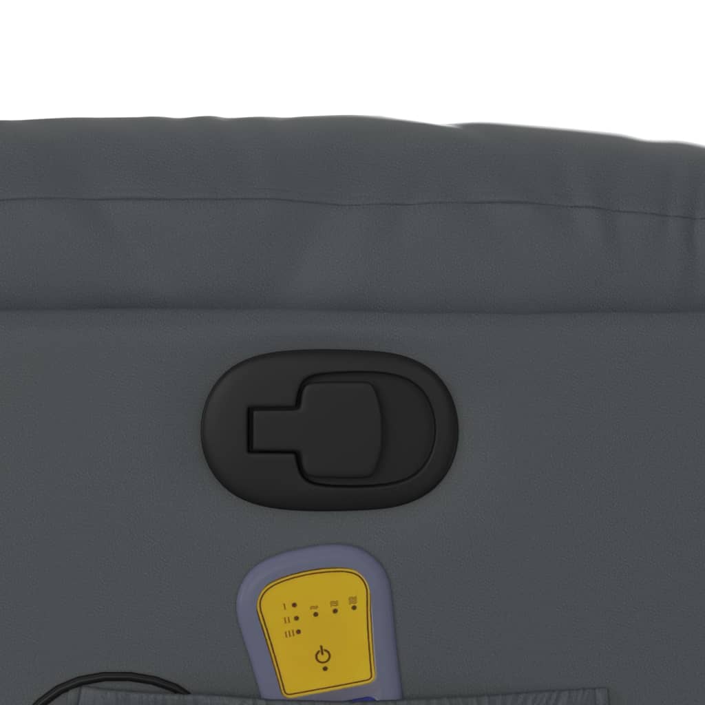 Massagesessel Relaxsessel Grau Kunstleder