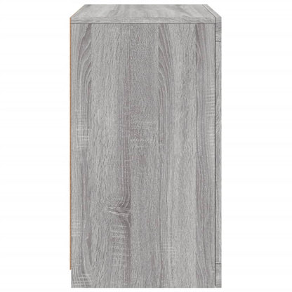 Beistellschränke mit LED-Leuchten 2 Stk. Grau Sonoma