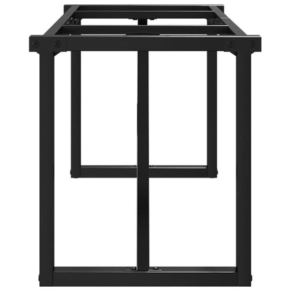 Couchtisch-Gestell in O-Form 140x30x43 cm Stahl