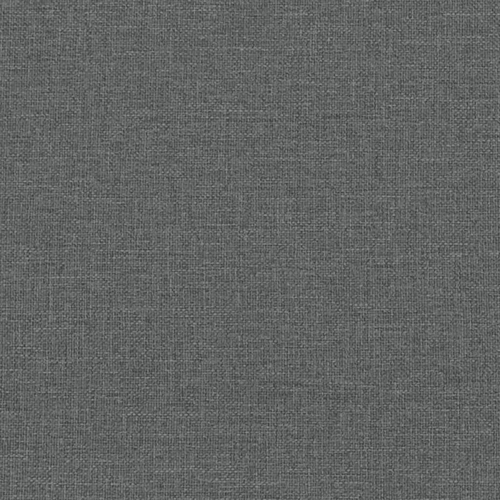 3-tlg. Sofagarnitur Dunkelgrau Stoff