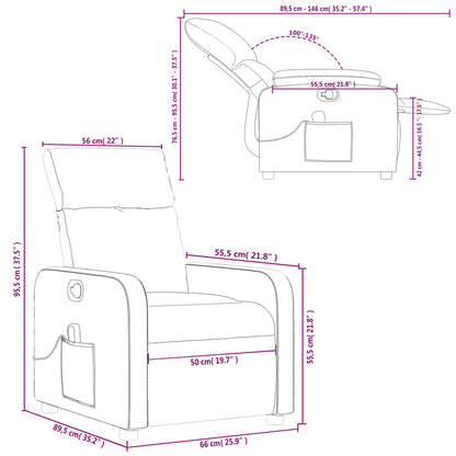 Massagesessel Taupe Stoff