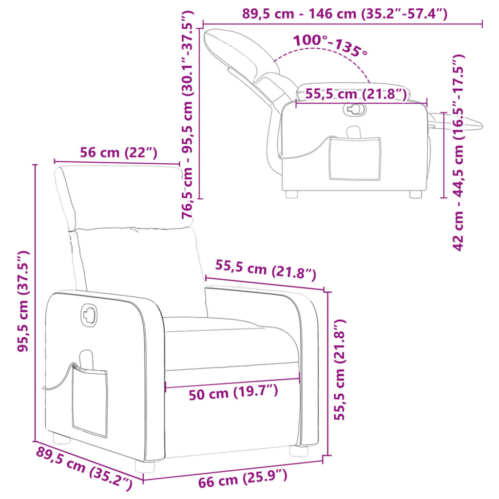 Massagesessel Schwarz Kunstleder