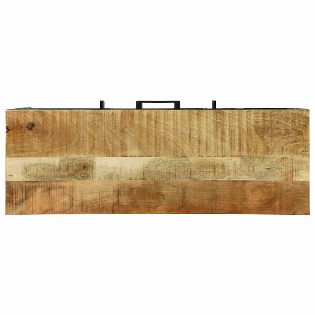 Konsolentisch mit Tür Braun 100 x 35 x 70 cm massives Mangoholz