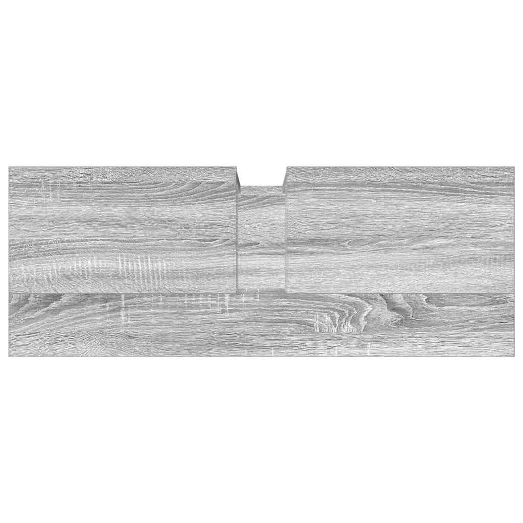 Waschbeckenunterschrank Grau Sonoma 80x30x60 cm Holzwerkstoff